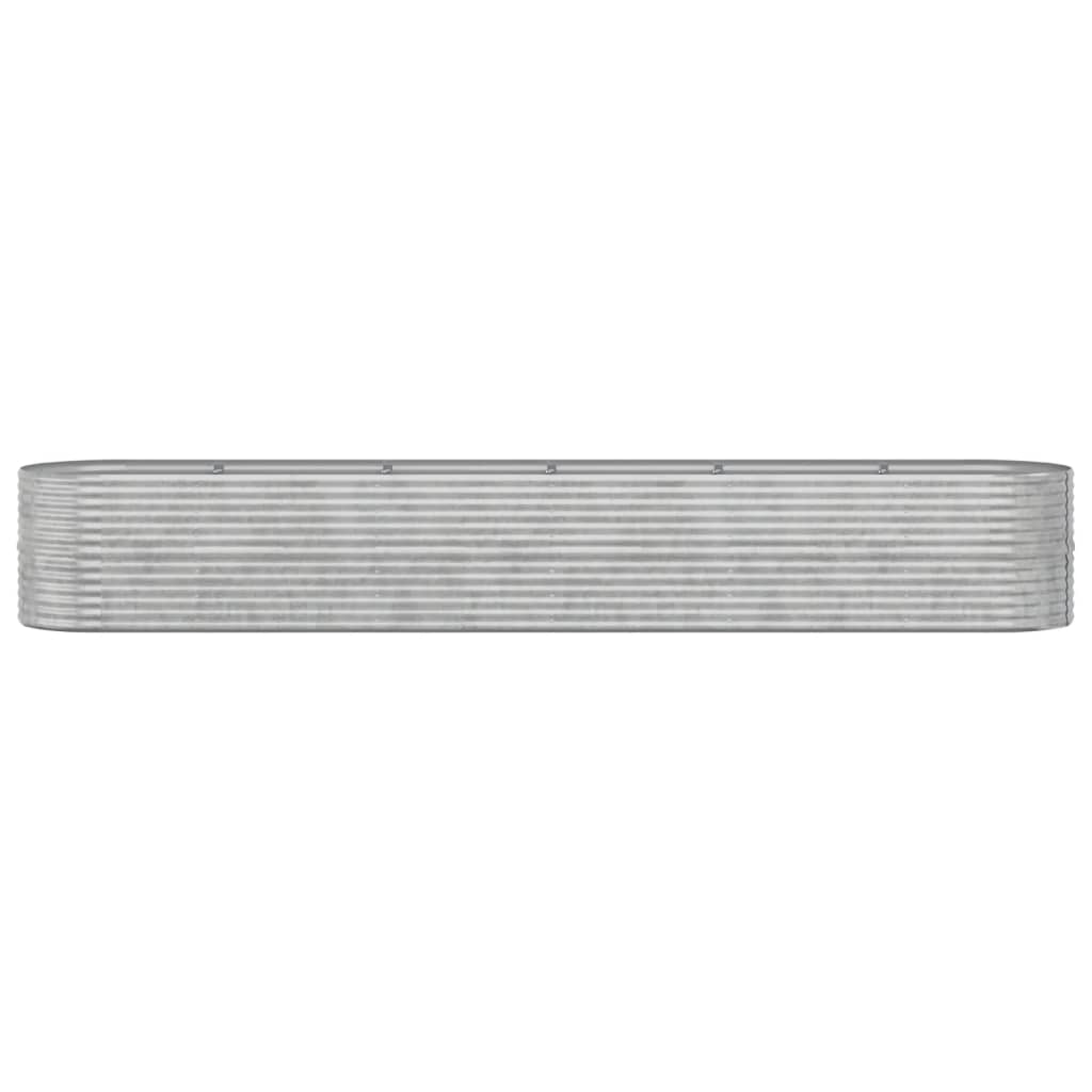 Plantenbak 440x80x68 cm gegalvaniseerd staal zilverkleurig