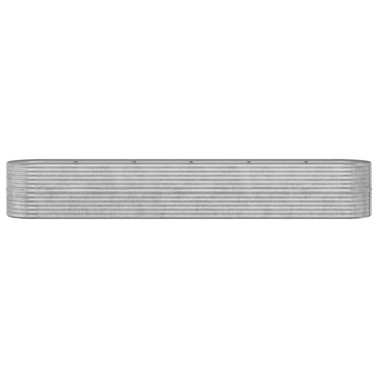 Plantenbak 440x80x68 cm gegalvaniseerd staal zilverkleurig