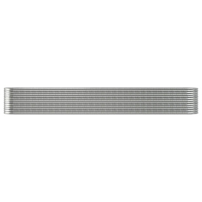 Plantenbak 512x80x68 cm gepoedercoat staal zilverkleurig 512 x 80 x 68 cm Zilver