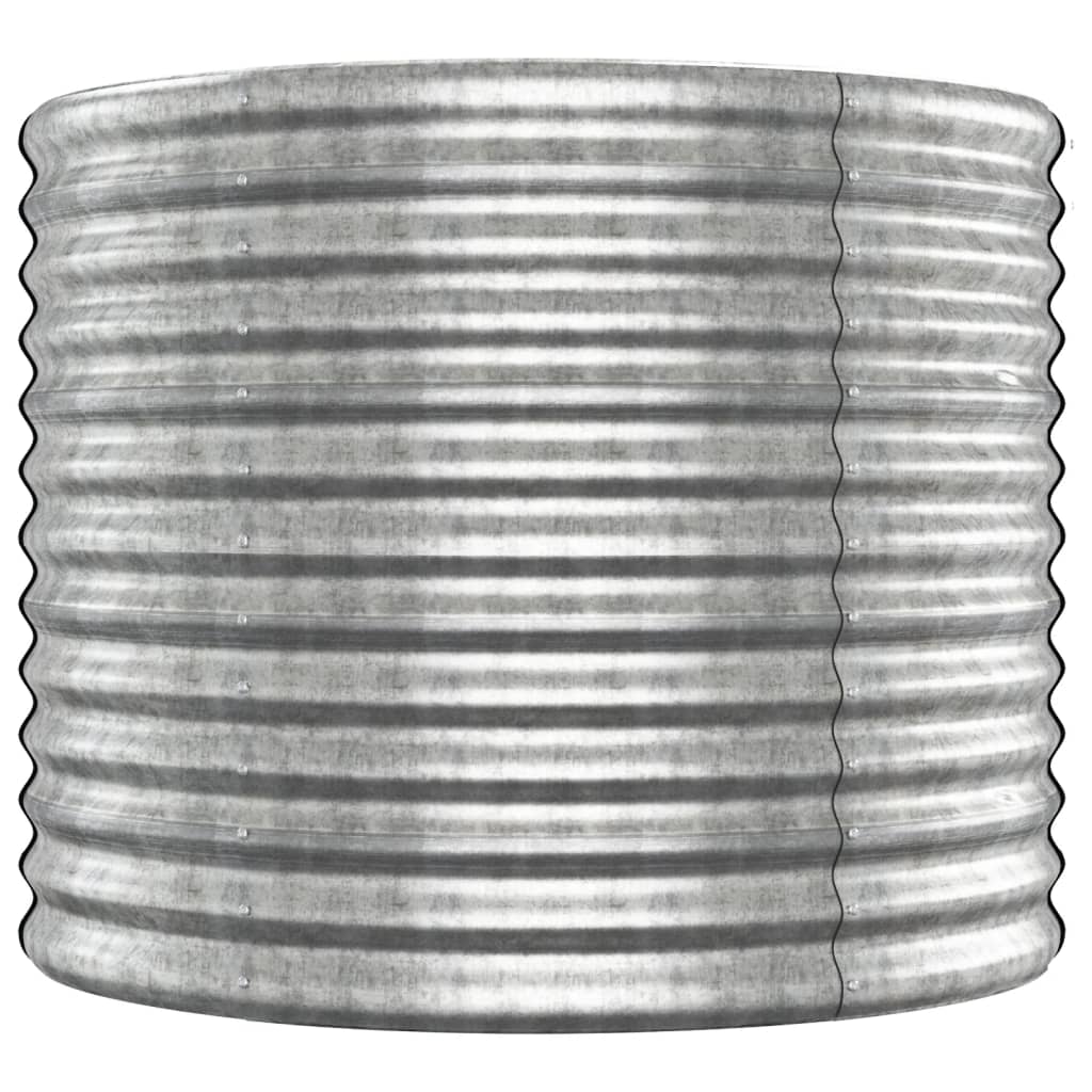 Plantenbak 512x80x68 cm gepoedercoat staal zilverkleurig 512 x 80 x 68 cm Zilver