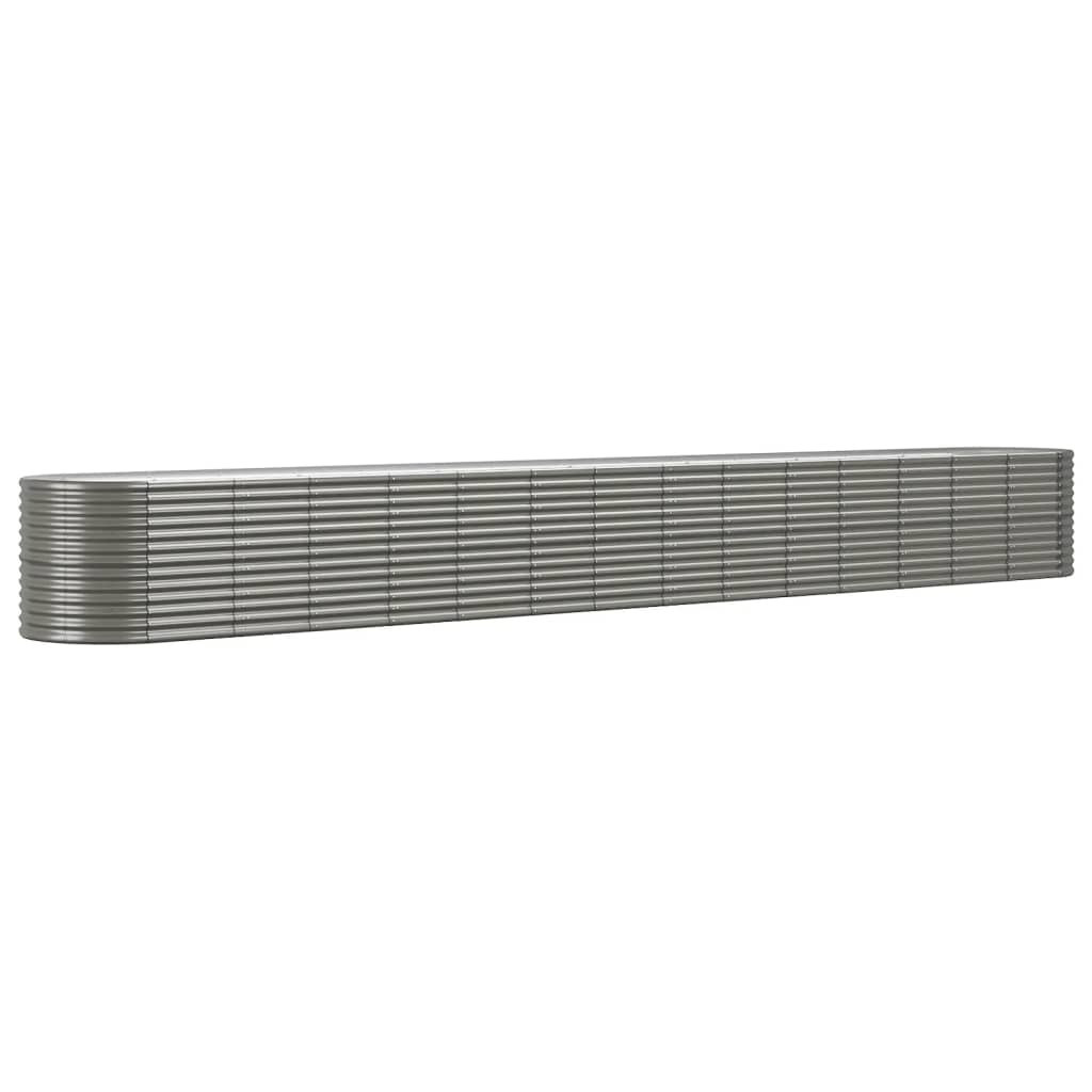Plantenbak 620x80x68 cm gepoedercoat staal grijs