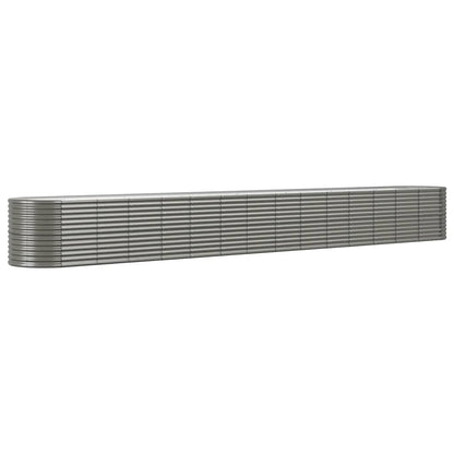 Plantenbak 620x80x68 cm gepoedercoat staal grijs