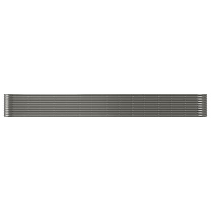 Plantenbak 620x80x68 cm gepoedercoat staal grijs