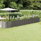 Plantenbak 620x80x68 cm grijs gepoedercoat staal