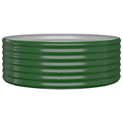Plantenbak 100X100X36 Cm Gepoedercoat Staal Groen