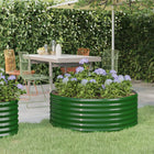 Plantenbak 100x100x36 cm gegalvaniseerd staal groen
