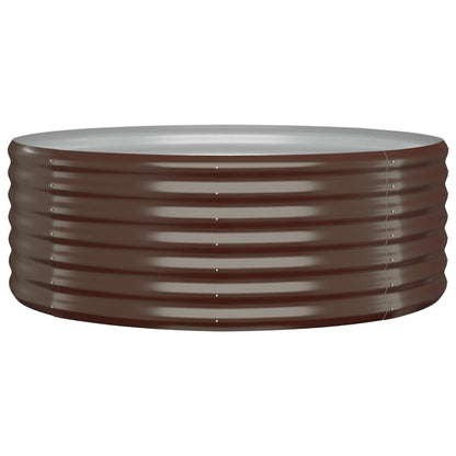 Plantenbak Gepoedercoat Staal 100 x 100 x 36 cm Bruin