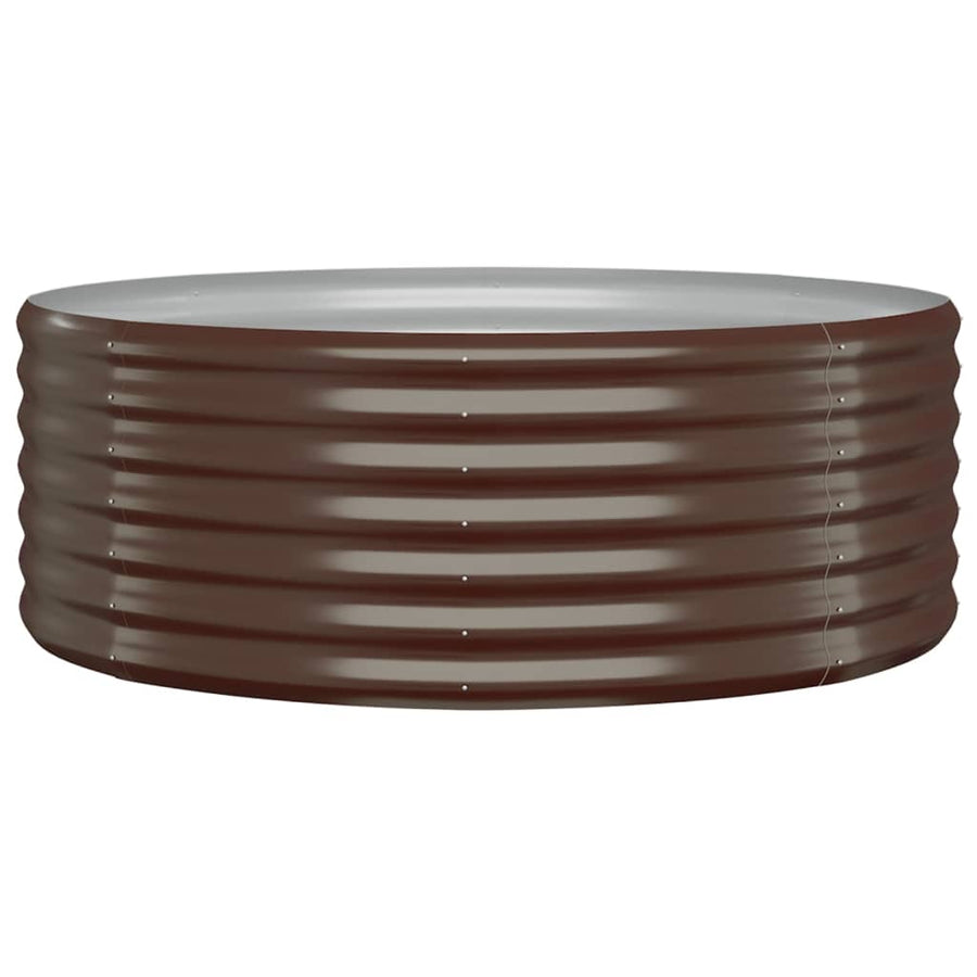 Plantenbak Gepoedercoat Staal 100 x 100 x 36 cm Bruin