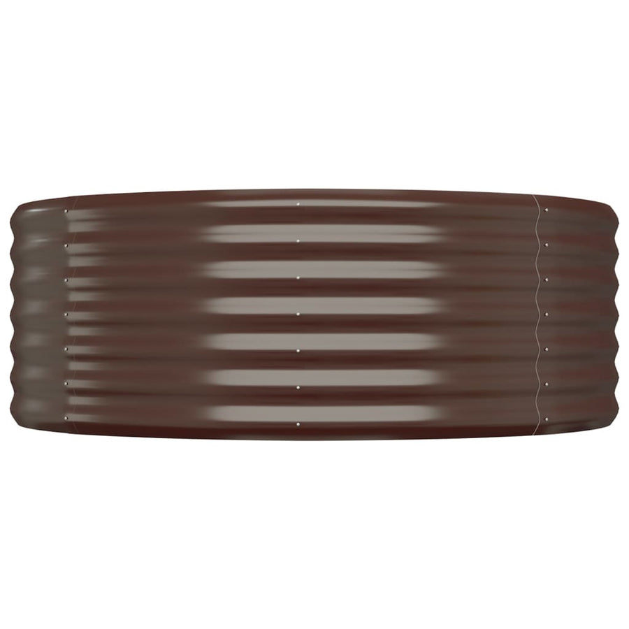 Plantenbak Gepoedercoat Staal 100 x 100 x 36 cm Bruin