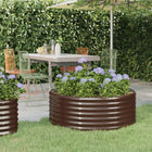 Plantenbak 100x100x36 cm staal bruin