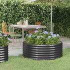 Plantenbak 100x100x36 cm staal antraciet