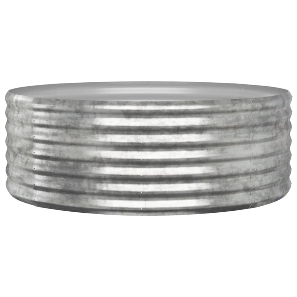 Plantenbak Gepoedercoat Staal Kleurig 100 x 100 x 36 cm Zilver