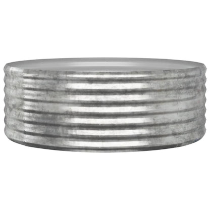 Plantenbak Gepoedercoat Staal Kleurig 100 x 100 x 36 cm Zilver