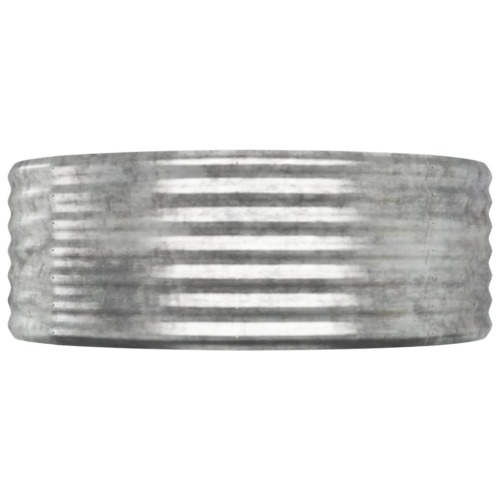 Plantenbak Gepoedercoat Staal Kleurig 100 x 100 x 36 cm Zilver