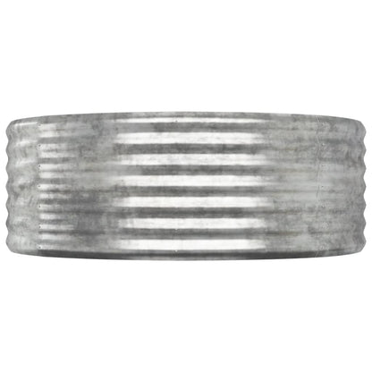 Plantenbak Gepoedercoat Staal Kleurig 100 x 100 x 36 cm Zilver
