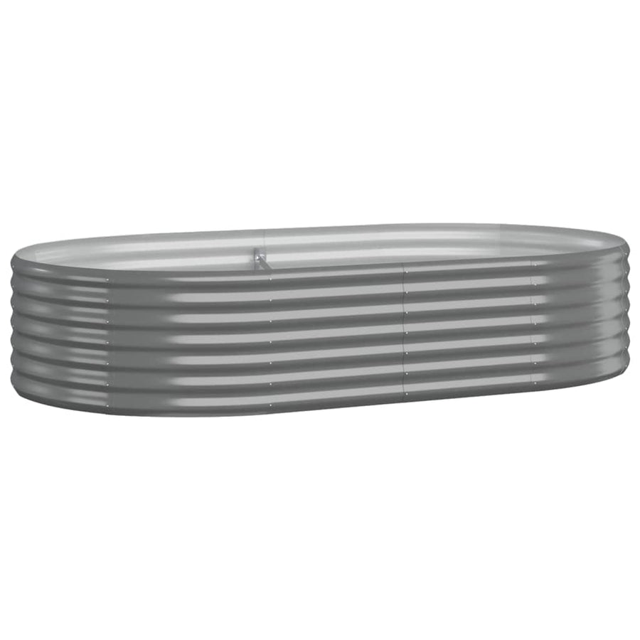 Plantenbak 175X100X36 Cm Gepoedercoat Staal Grijs