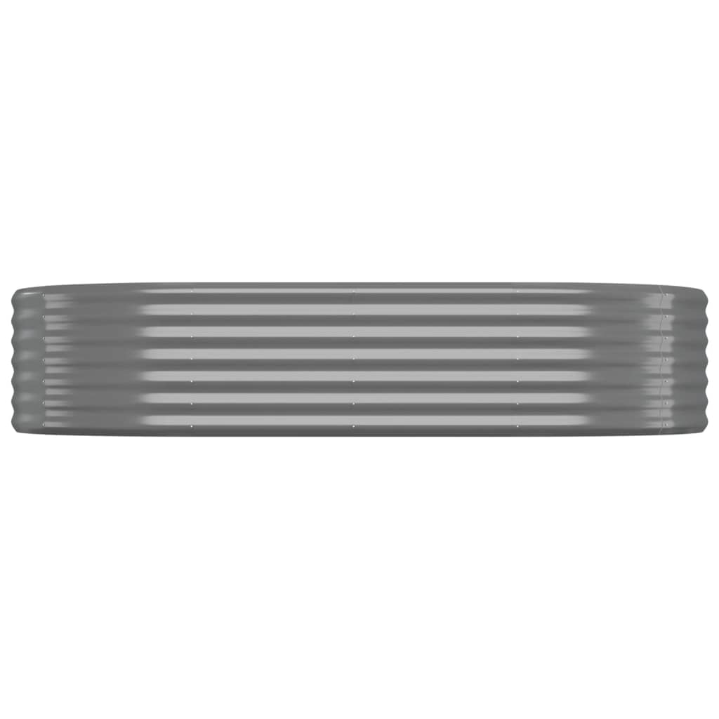 Plantenbak 175X100X36 Cm Gepoedercoat Staal Grijs