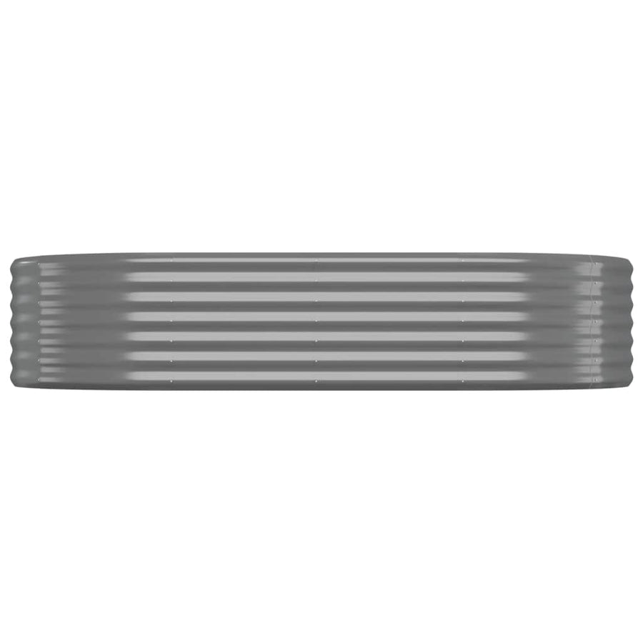 Plantenbak 175X100X36 Cm Gepoedercoat Staal Grijs