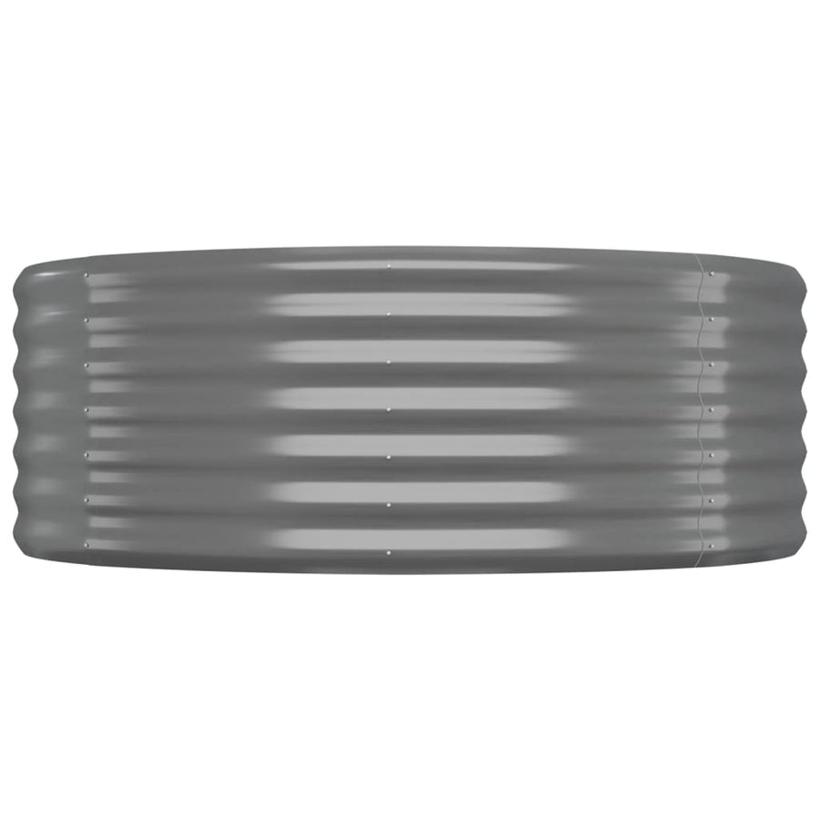 Plantenbak 175X100X36 Cm Gepoedercoat Staal Grijs