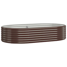 Plantenbak 175X100X36 Cm Gepoedercoat Staal Bruin 175 x 100 x 36 cm