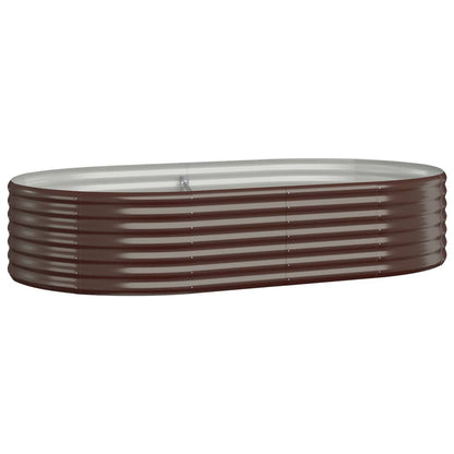 Plantenbak 175X100X36 Cm Gepoedercoat Staal Bruin 175 x 100 x 36 cm