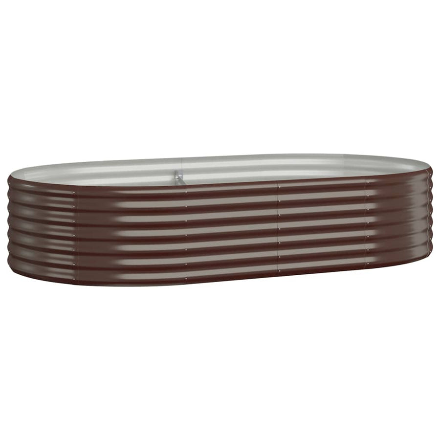 Plantenbak 175X100X36 Cm Gepoedercoat Staal Bruin 175 x 100 x 36 cm