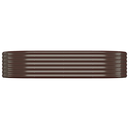Plantenbak 175X100X36 Cm Gepoedercoat Staal Bruin 175 x 100 x 36 cm