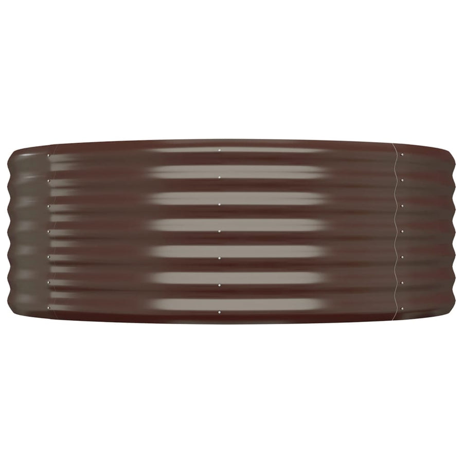 Plantenbak 175X100X36 Cm Gepoedercoat Staal Bruin 175 x 100 x 36 cm