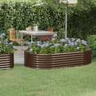 Plantenbak 175x100x36 cm gegalvaniseerd staal bruin
