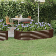 Plantenbak 175x100x36 cm gegalvaniseerd staal bruin