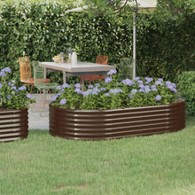 Plantenbak 175X100X36 Cm Gepoedercoat Staal Bruin 175 x 100 x 36 cm