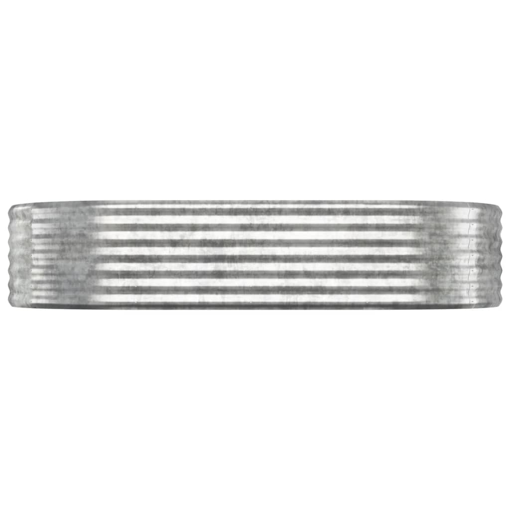 Plantenbak 175X100X36 Cm Gepoedercoat Staal Zilverkleurig