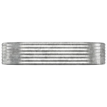 Plantenbak 175X100X36 Cm Gepoedercoat Staal Zilverkleurig