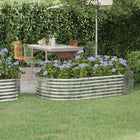 Plantenbak 175x100x36 cm gepoedercoat staal zilver