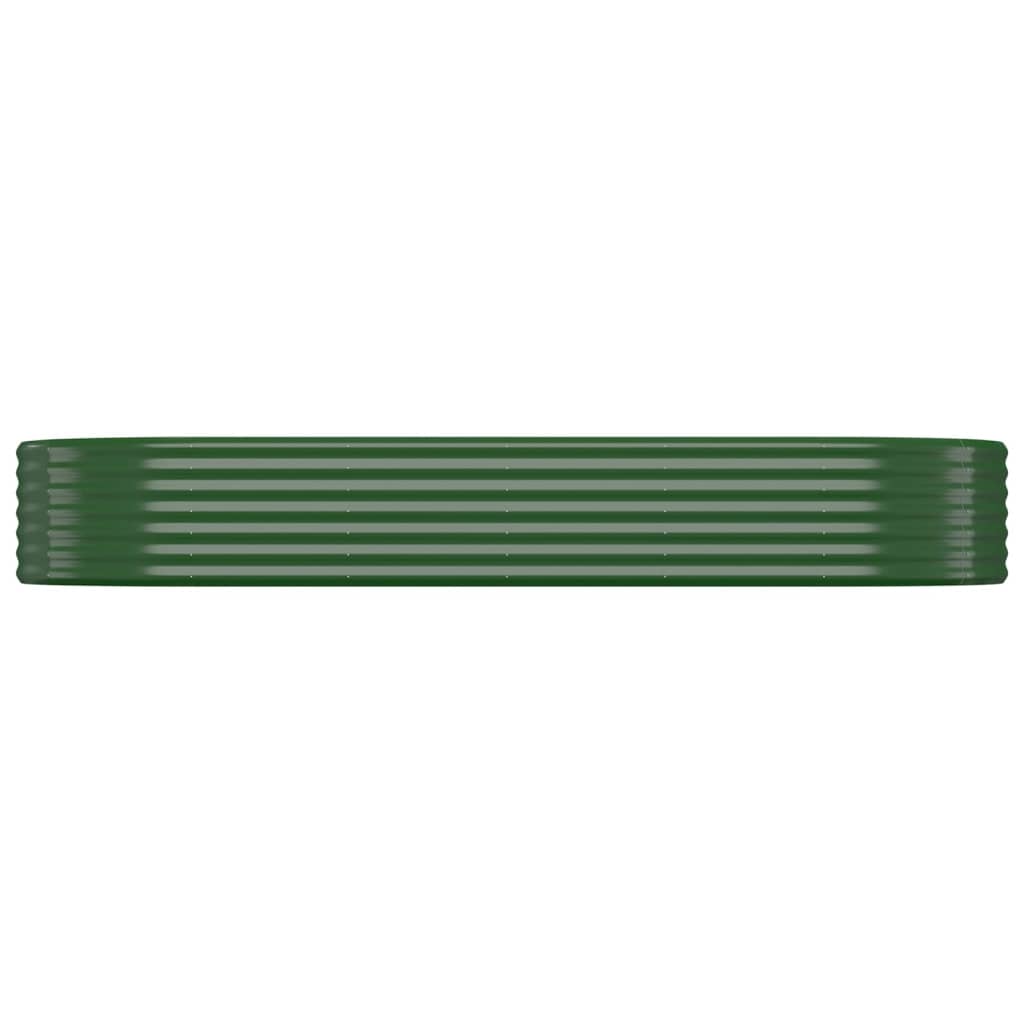 Plantenbak 249X100X36 Cm Gepoedercoat Staal Groen 249 x 100 x 36 cm