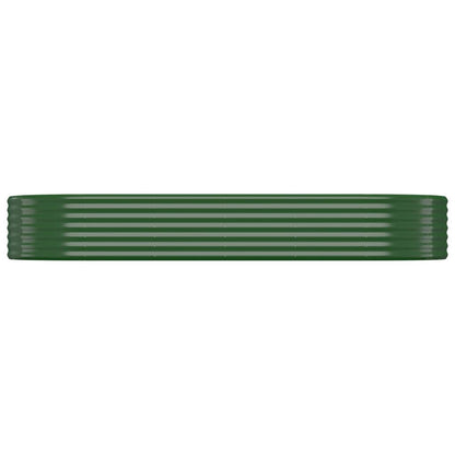 Plantenbak 249X100X36 Cm Gepoedercoat Staal Groen 249 x 100 x 36 cm