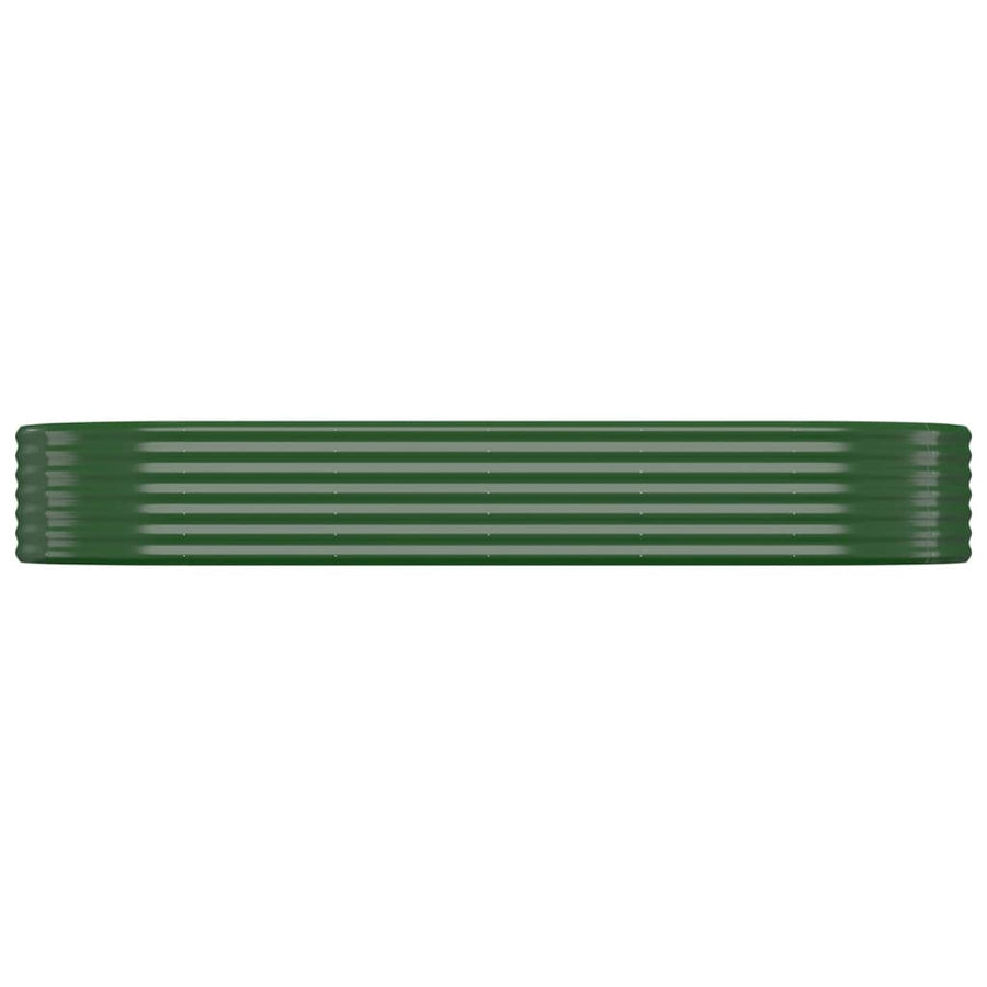 Plantenbak 249X100X36 Cm Gepoedercoat Staal Groen 249 x 100 x 36 cm