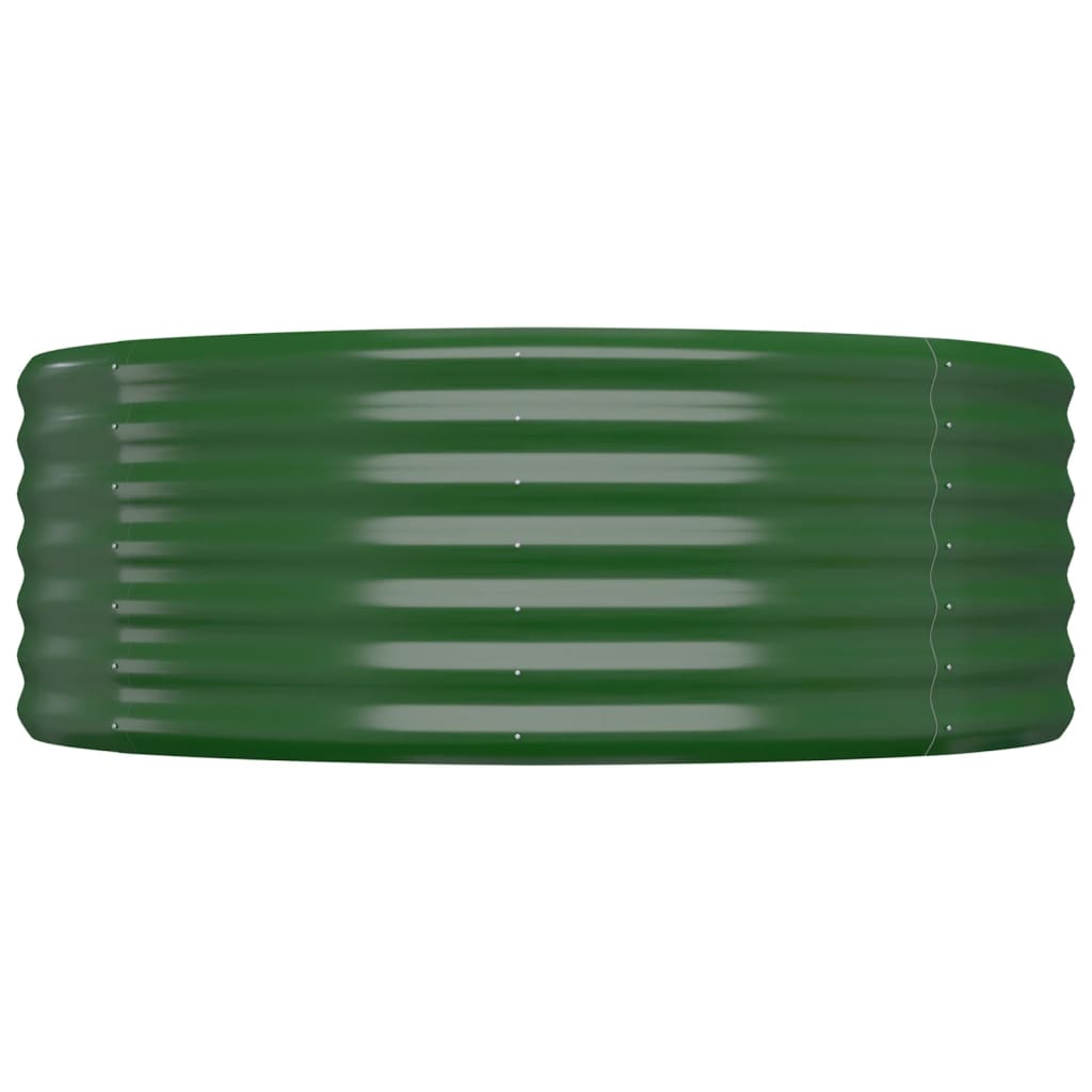 Plantenbak 249X100X36 Cm Gepoedercoat Staal Groen 249 x 100 x 36 cm