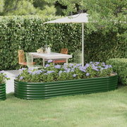 Plantenbak 249x100x36 cm gegalvaniseerd staal groen