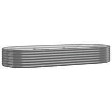 Plantenbak 249X100X36 Cm Gepoedercoat Staal Grijs 249 x 100 x 36 cm