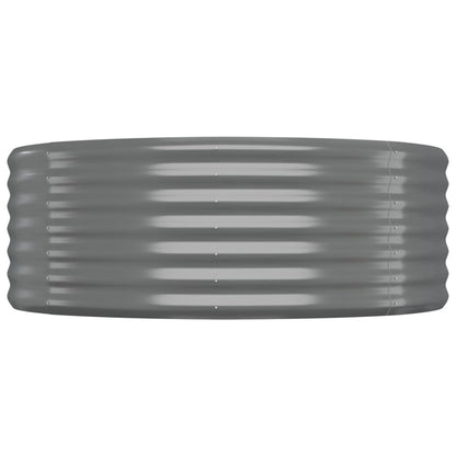 Plantenbak 249X100X36 Cm Gepoedercoat Staal Grijs 249 x 100 x 36 cm