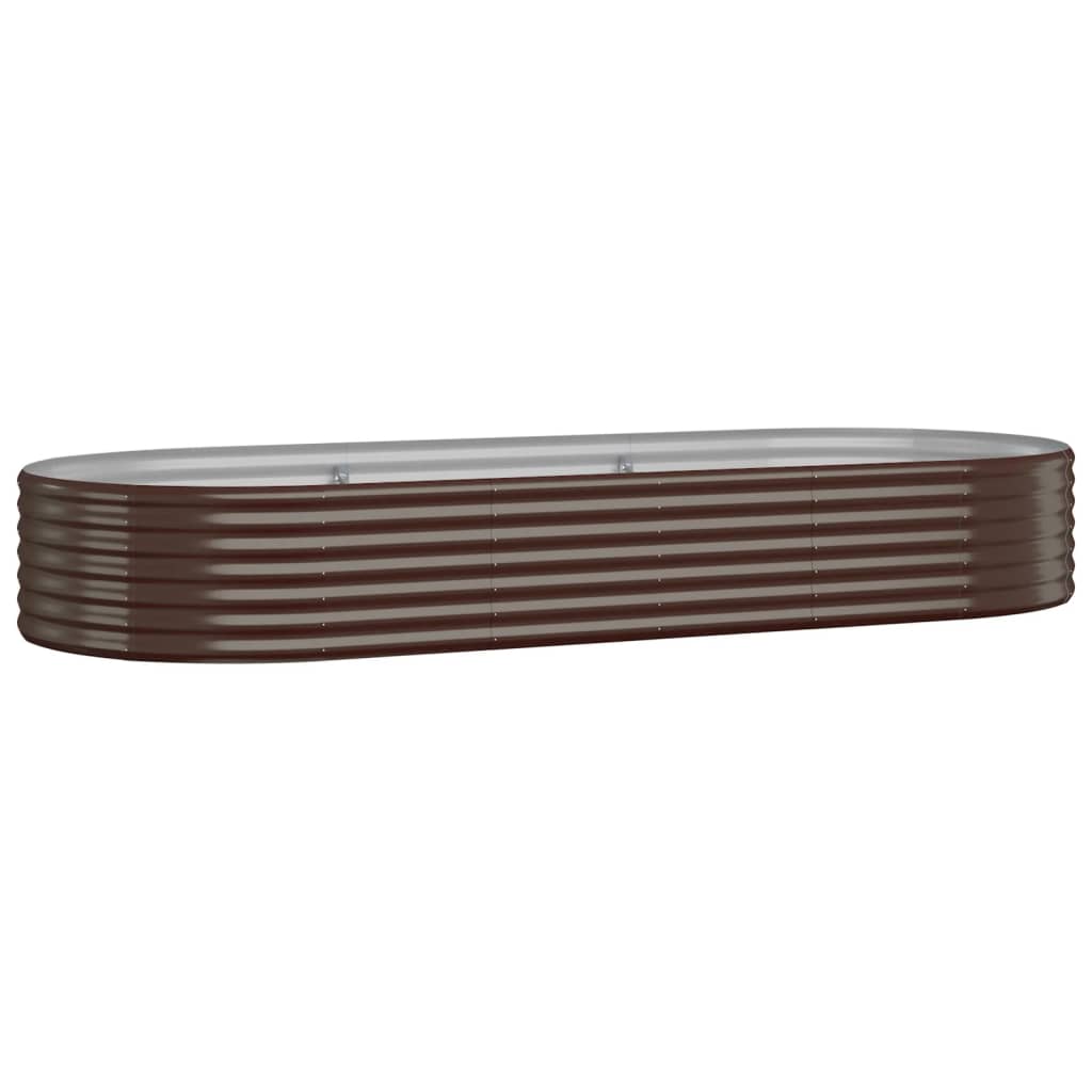 Plantenbak 249X100X36 Cm Gepoedercoat Staal Bruin