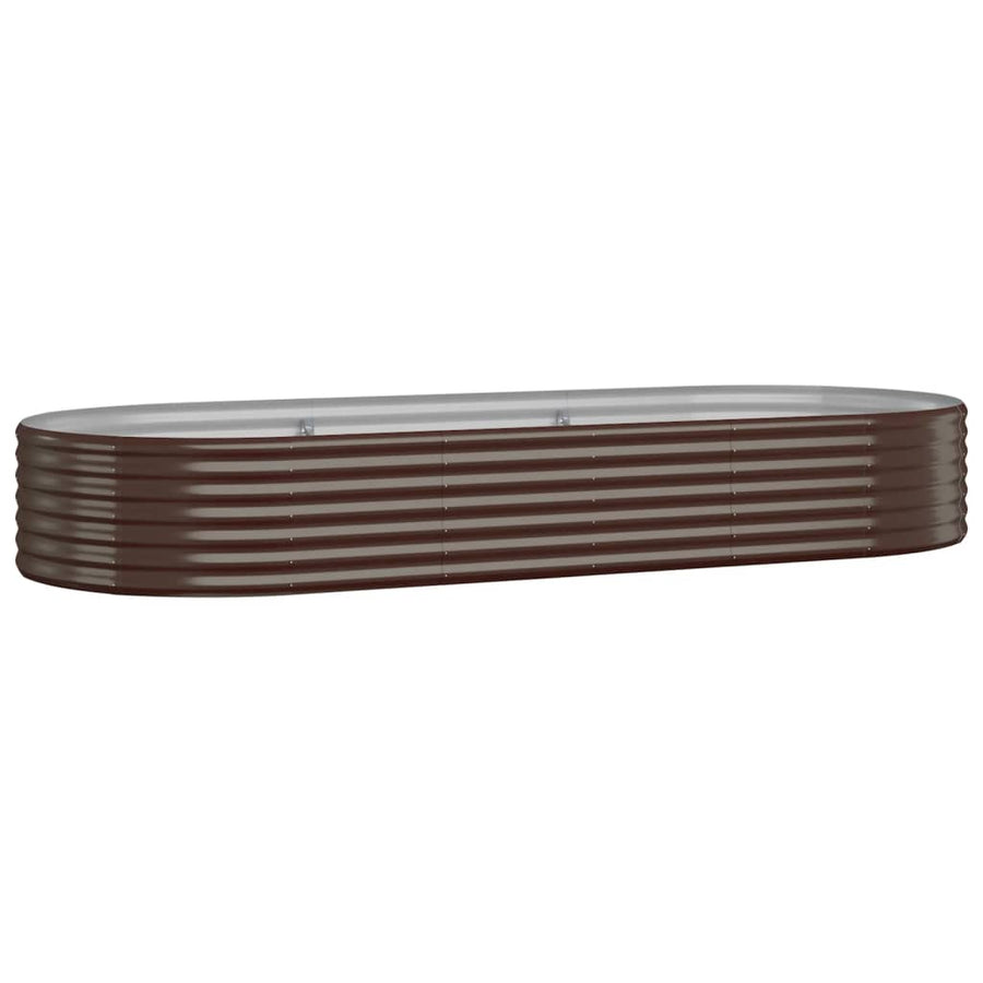 Plantenbak 249X100X36 Cm Gepoedercoat Staal Bruin