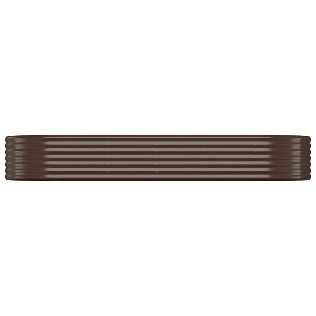 Plantenbak 249X100X36 Cm Gepoedercoat Staal Bruin