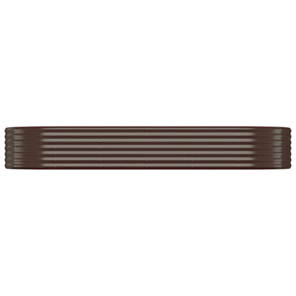 Plantenbak 249X100X36 Cm Gepoedercoat Staal Bruin