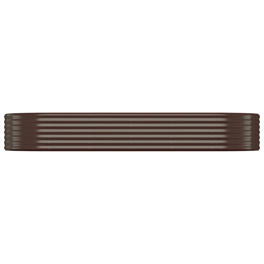 Plantenbak 249X100X36 Cm Gepoedercoat Staal Bruin