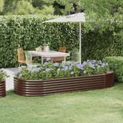 Plantenbak 249x100x36 cm gegalvaniseerd staal bruin