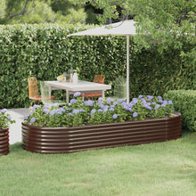 Plantenbak 249X100X36 Cm Gepoedercoat Staal Bruin