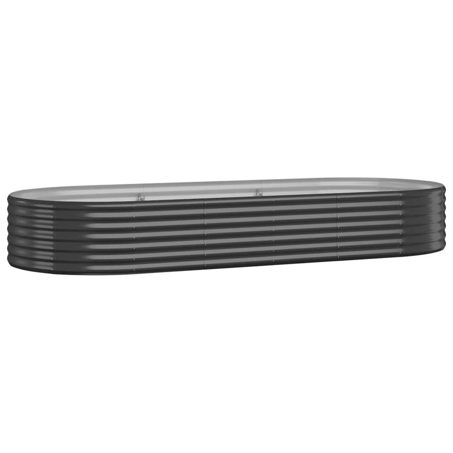 Plantenbak 249X100X36 Cm Gepoedercoat Staal Antracietkleurig 249 x 100 x 36 cm