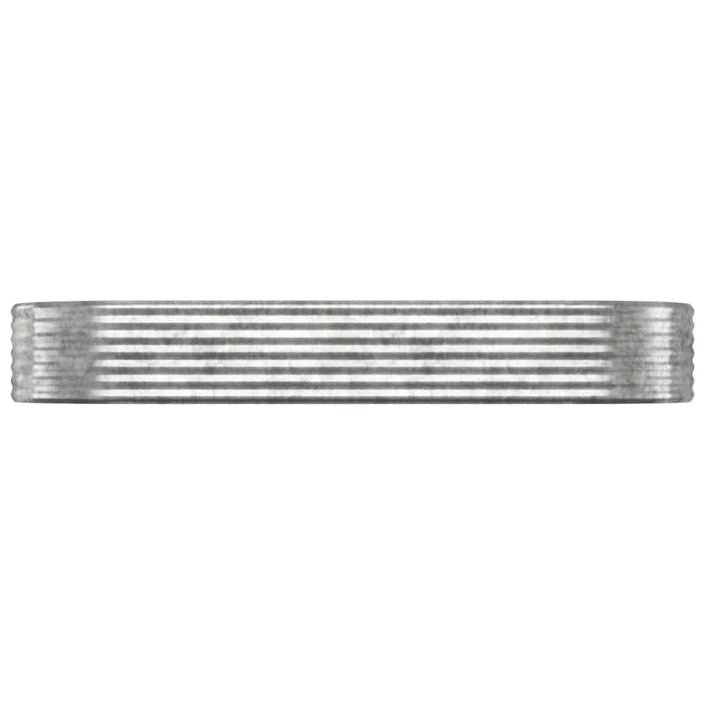 Plantenbak 249X100X36 Cm Gepoedercoat Staal Zilverkleurig